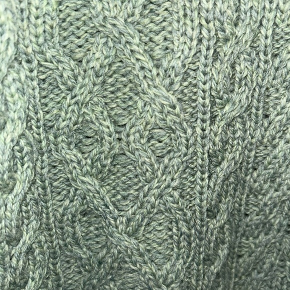 Inis Crafts merino wool cable knit full zip cardigan sweater sz L NWOT Ireland - Picture 4 of 6